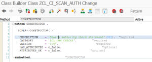 Custom SCI check change constructor