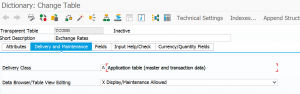 Direct table updates After application