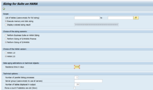 S4HANA sizing program