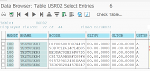 USR02 BCODE