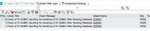 ATC results after baseline