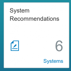 Fiori tile for system recommendations