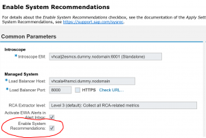 Managed system configuration Step5 landscape parameters