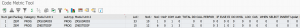 Code metric tool output