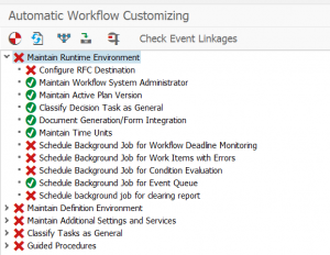 Status after automatic workflow customizing