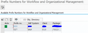 Workflow development setup 900 number range