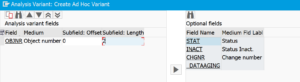 Ad hoc analysis with offset and subfield length