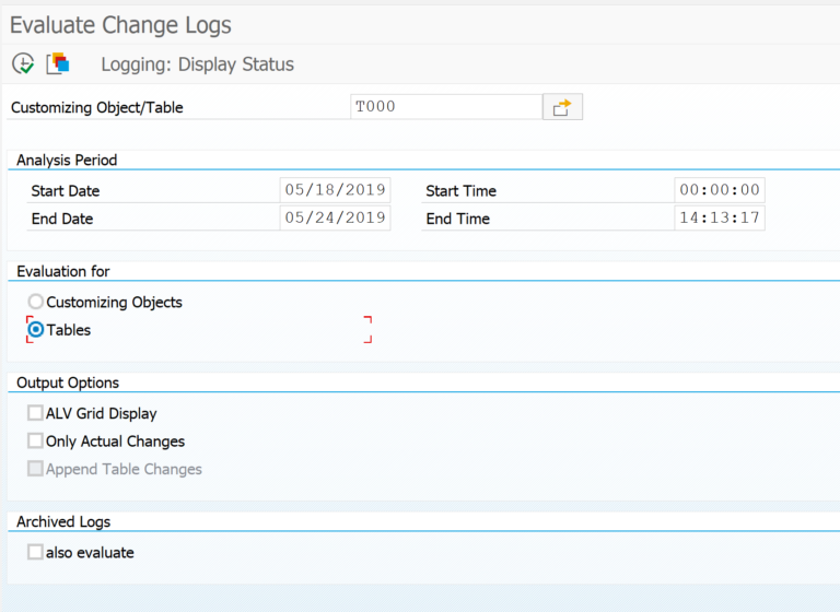 Table logging